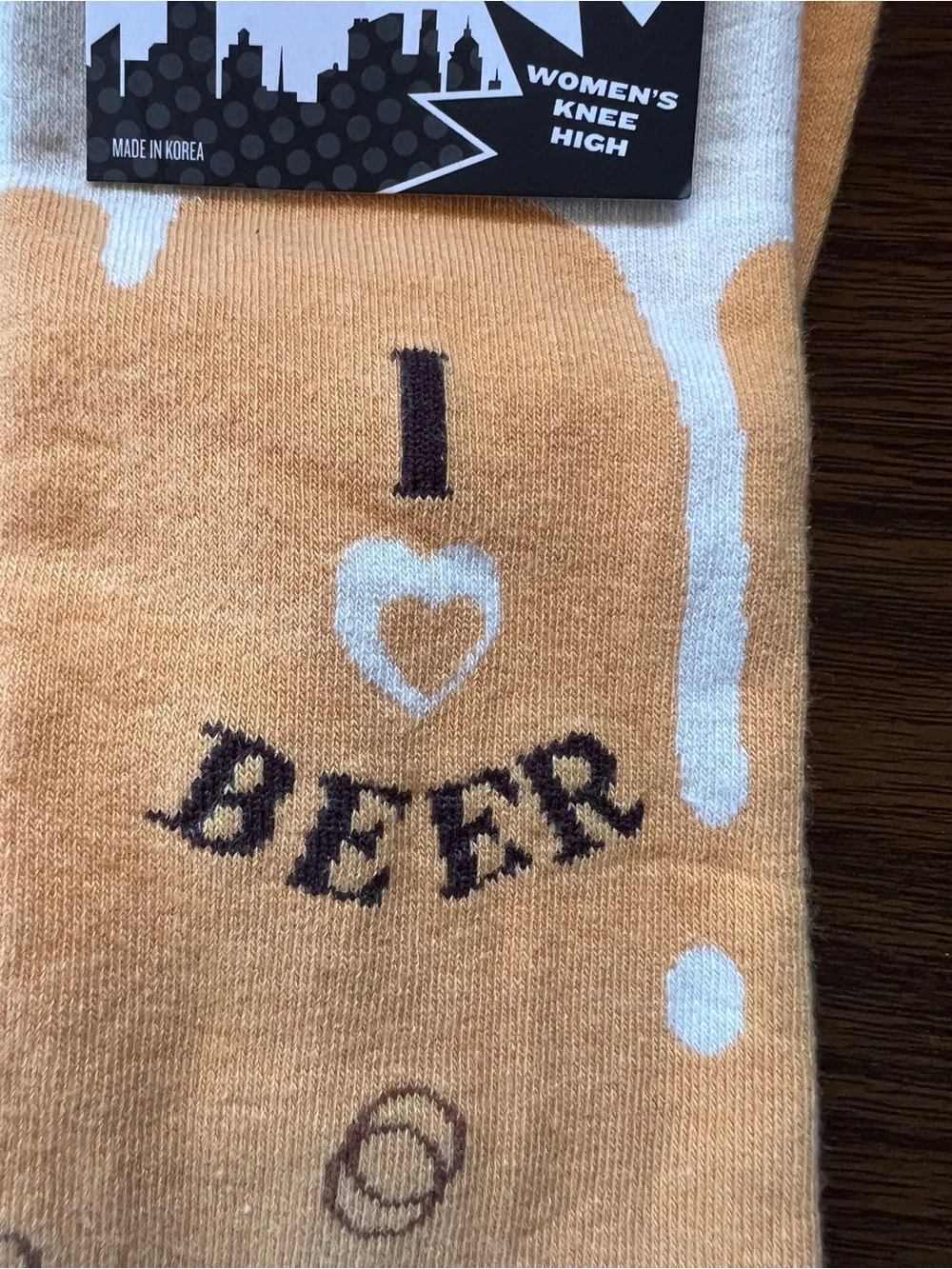 NWT- Women’s “I ❤️ beer” Knee-high Socks - One Size